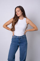 IVY TOP RIBBED WHITE