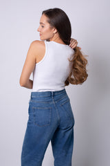 IVY TOP RIBBED WHITE