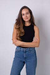 IVY TOP RIBBED BLACK