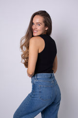 IVY TOP RIBBED BLACK