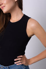 IVY TOP RIBBED BLACK