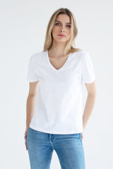 BASIC V-NECK T-SHIRT WHITE